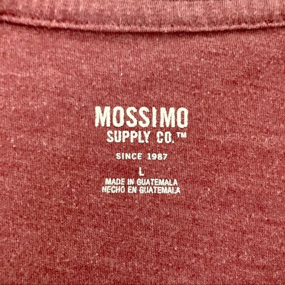 Mossimo L Red Pullover V Neck Short Sleeve T-Shirt - Picture 7 of 9